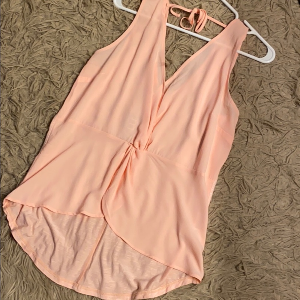 Dressy, flowy tank with knotted front